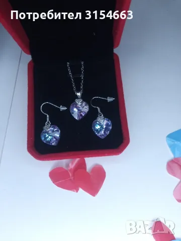 Комплект колие и обици , снимка 2 - Бижутерийни комплекти - 49787173