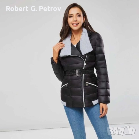 Ново дамско зимно яке с колан, снимка 3 - Якета - 51965562