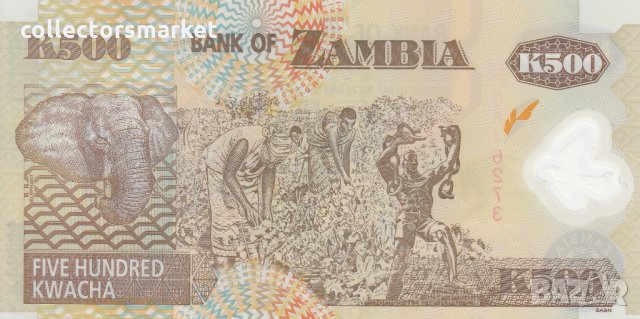 500 квача 2008, Замбия, снимка 2 - Нумизматика и бонистика - 35770598