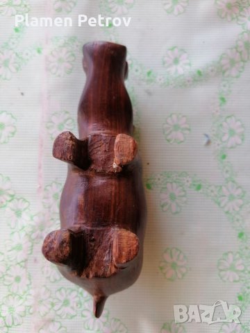 Дървен хипопотам , снимка 3 - Статуетки - 34557433