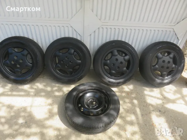 4бр Всесезонни гуми 175/65 R14 с джанти +1бр гума с джанта 