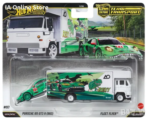 Hot Wheels Premium Team Transport Porsche 911 GT3 R 992 REXY & Fleet Flyer - Car Culture