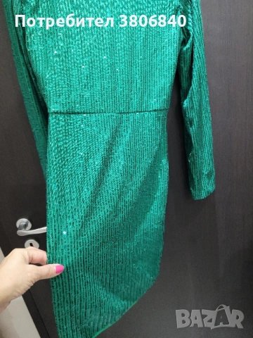 Нова рокля с етикет за празниците с пайети , снимка 3 - Рокли - 52540306