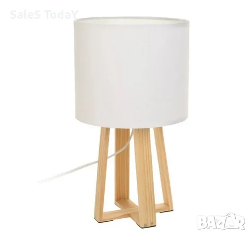 Настолна нощна лампа, 20X20X36 см, бежава