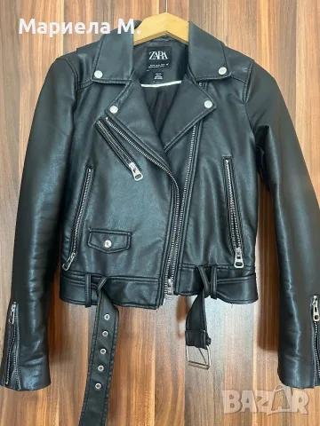 Zara кожено яке, отлично, XS