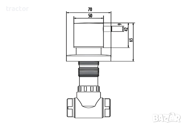 Кран за биде за студена вода 1/2, снимка 2 - Други стоки за дома - 52834936
