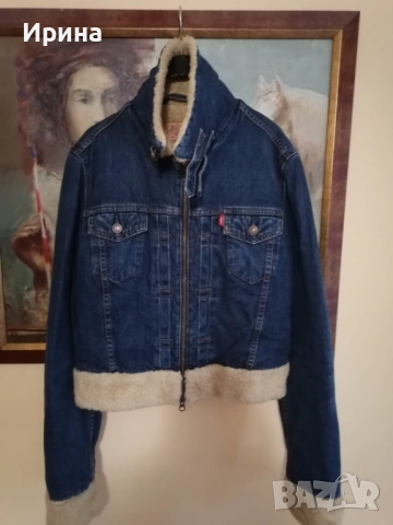 Дънково яке Levi's, за размер XS/S, снимка 3 - Якета - 53350942