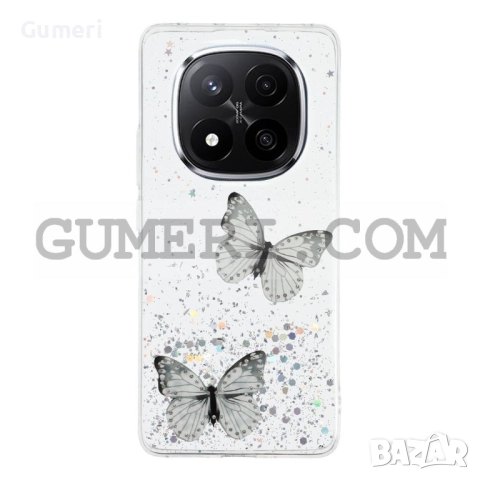 Xiaomi Redmi Note 14 Pro+ 5G Силиконов Гръб с Пеперуди, снимка 3 - Калъфи, кейсове - 52176513