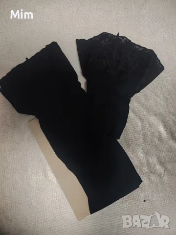  Резервирани Hunkemaller L/XL 30 den Дамски черни чорапи с дантела , снимка 6 - Бельо - 56027000