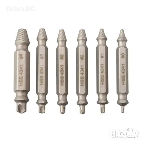 Комплект Екстрактори за Изваждане на Повредени Болтове и Винтове