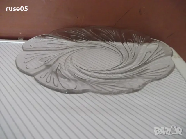 Лот от 4 бр. стъклени чинии с орнаменти, снимка 2 - Чинии - 49036578