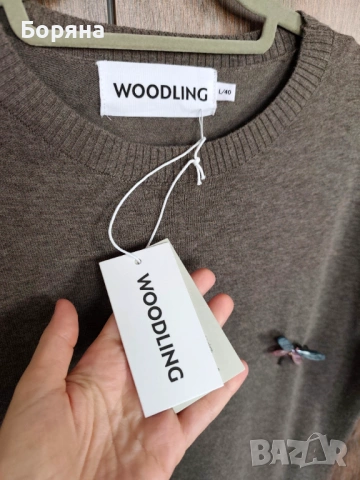 Woodling нова зимна рокля от фино мерино с брошка, снимка 5 - Рокли - 53446452