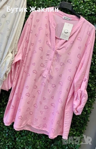 Нежна дамска риза на сърчица, снимка 1