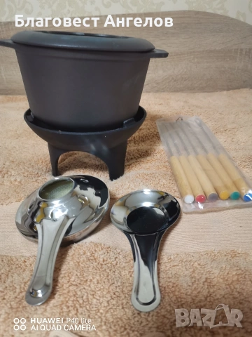 Чугунено фондю за 6 души , снимка 3 - Чаши - 53623079