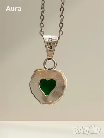 Heart silver pendant, снимка 2 - Колиета, медальони, синджири - 51517617