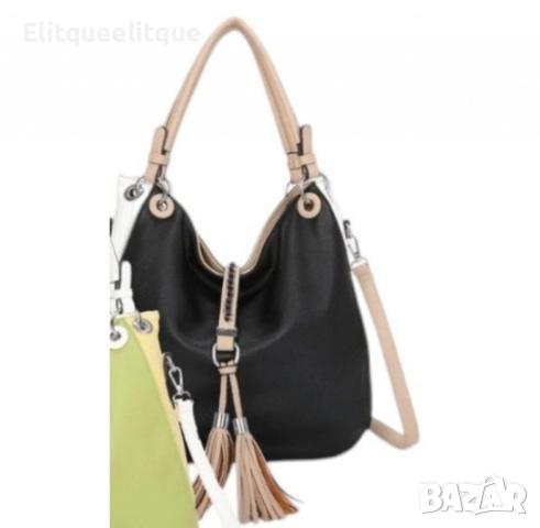 Дамска чанта тип торба от еко кожа, различни цветове