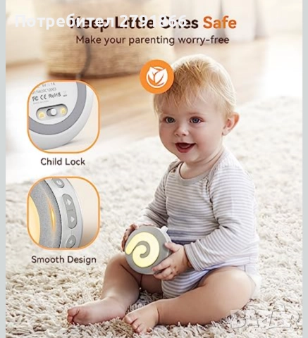 Dreamegg машина за бял шум D11 преносима звукова машина с нощна светлина за бебета,деца и възрастни, снимка 7 - Бебефони - 51991036