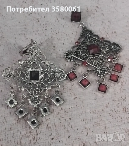 Сребърни обеци, тракийски стил, снимка 2 - Обеци - 53037392