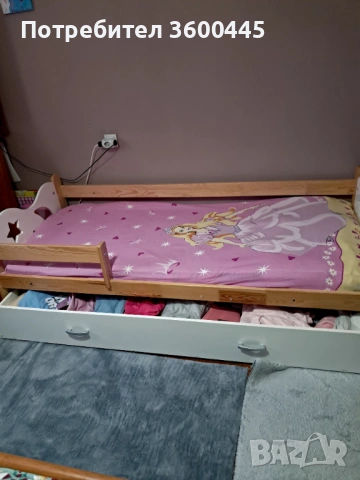 Голямо детско легло 180 см дълж., снимка 3 - Мебели за детската стая - 53609518