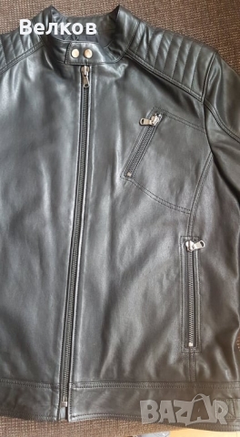 Мъжко кожено яке от естествена кожа - черно - размер XL, снимка 11 - Якета - 36042110