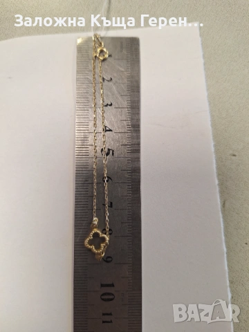 Злтна гривна 0.76гр 14к, снимка 3 - Гривни - 53765605