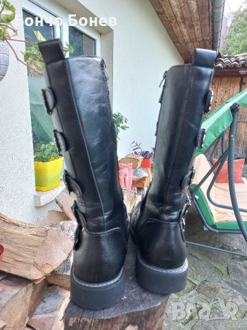 мото ботуши чопър, метал,рок, снимка 5 - Мъжки ботуши - 42373588