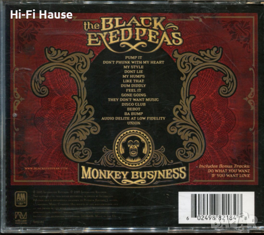 The Black Eyedpeas-Monkey Business, снимка 2 - CD дискове - 36312506