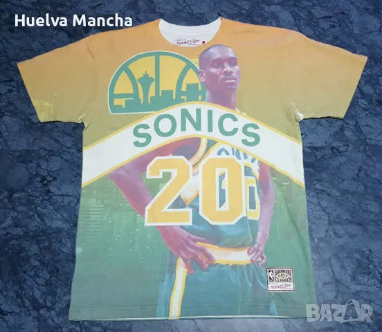 Фланелка на Мitchell & Ness t-shirt Seattle Supersonics #20 Gary Payton 