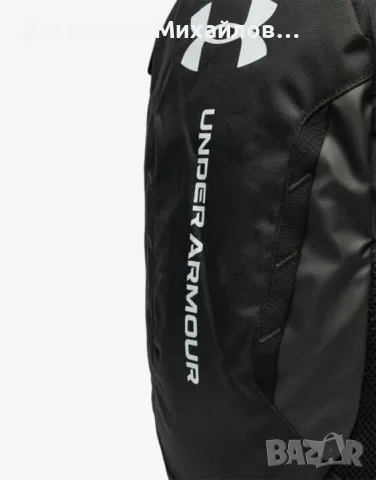 UNDER ARMOUR Hustle 6.0 Backpack Black/White Страхотна раница , снимка 4 - Раници - 56332041