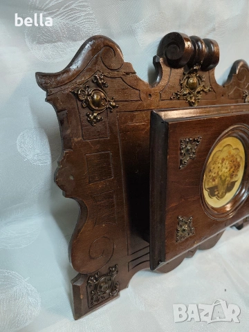 Антикварен стенен държач за вестници и списания (края на XIX / началото на XX век)., снимка 7 - Антикварни и старинни предмети - 53836157