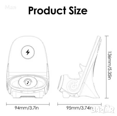 10 лева нова док станция за всички видове смартфони. , снимка 2 - Безжични зарядни - 51862760