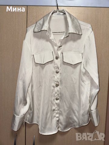 Дамска риза с копчета сърчица, снимка 1 - Ризи - 39226939