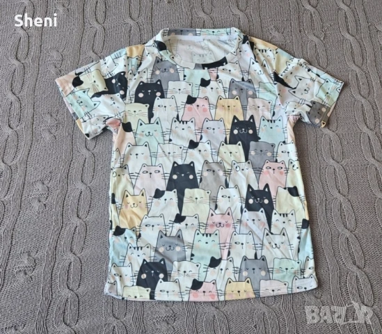 Нова дамска тениска на котки, размер М