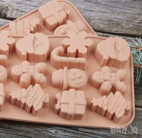 Молд Коледа два размера, три цвята , снимка 10 - Форми - 50868906