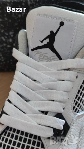 Nike Air Jordan Retro 4 Military Black White Panda Размер 37.5 Номер 23.5см Дамски Обувки Бели, снимка 3 - Кецове - 41425074