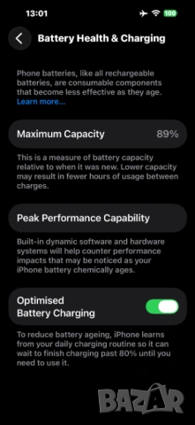перфектен iPhone 14 Pro Max Black 256GB 89% с оригинални слушалки и калъф, снимка 7 - Apple iPhone - 53205096