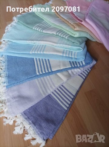 Пещемал памучна кърпа за плаж, снимка 5 - Хавлиени кърпи - 41115523