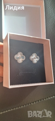 Обеци детелини, снимка 3 - Обеци - 52408851