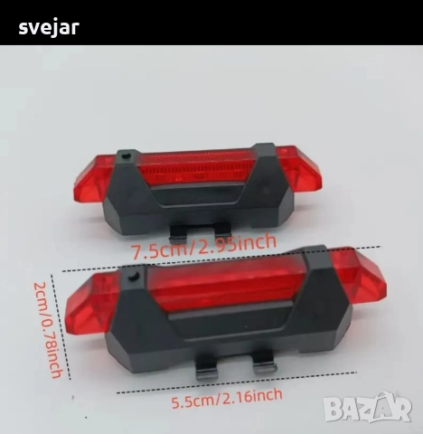 Стоп фар за велосипед USB задна светлина, снимка 2 - Аксесоари за велосипеди - 52084732