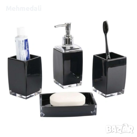 Комплект аксесоари за баня Cheffinger – 4 части, снимка 12 - Органайзери - 53168714