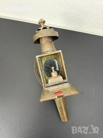 Автентичен месингов фенер за карета / файтон. №7824, снимка 7 - Антикварни и старинни предмети - 53069410