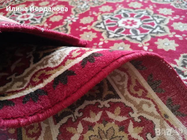 Персийски късокосмест вълнен килим, снимка 7 - Килими - 49698234