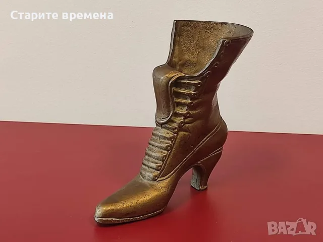 🥾 СТАРА ВИНТИДЖ МЕСИНГОВА ВАЗА, снимка 3 - Антикварни и старинни предмети - 56376727