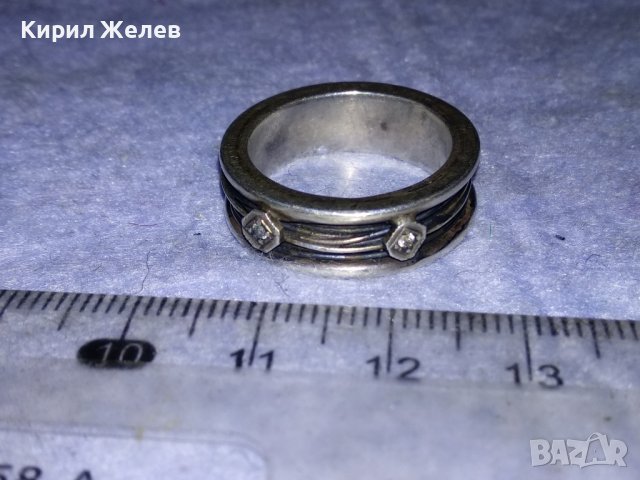 ДИАМАНТЕН СКЪПОЦЕНЕН СРЕБЪРЕН АРТ ПРЪСТЕН ОКСИДИРАНО СРЕБРО 925 с 2 ЛАБОРАТОРНИ БРИЛЯНТА 38296, снимка 17 - Пръстени - 40932513