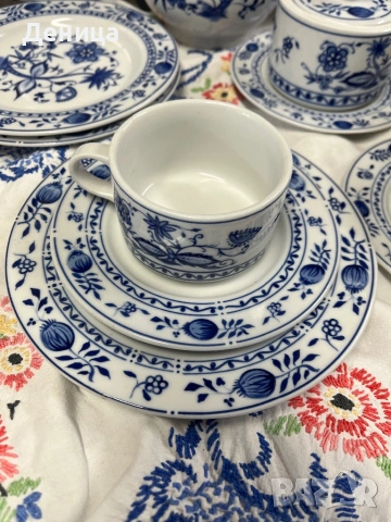 За днес малко синичко💙  Син лук и Кахла💙 Чайник с много любима моя форма Височина-14.5 см Цена-15€, снимка 4 - Сервизи - 53716226