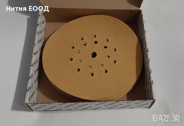 BOSCH Шкурки за жираф ф225, 19 отвора, за гипскартон, с велкро, снимка 1