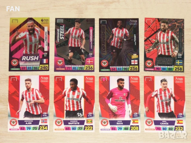 78 бр. футболни карти Панини от Висшата английска лига 2023 PANINI PREMIER LEAGUE ADRENALYN XL, снимка 5 - Футбол - 53401643