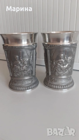 Комплект за вино "Рембрант" от калай Antik*Vintage #1171 , снимка 12 - Антикварни и старинни предмети - 53096113