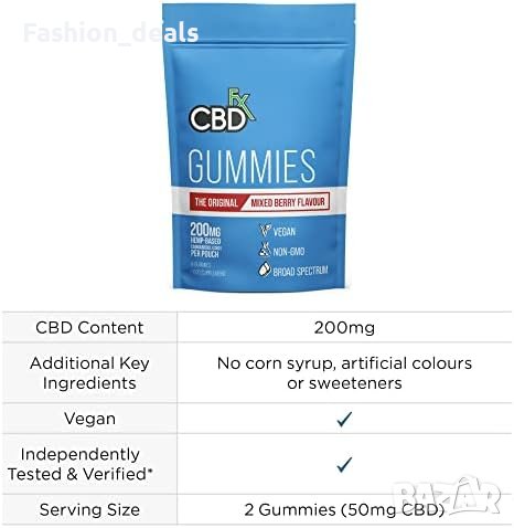 Нови 3 опаковки CBDfx високоякостни ягодови бонбони добавки витамини, снимка 5 - Други - 42003467