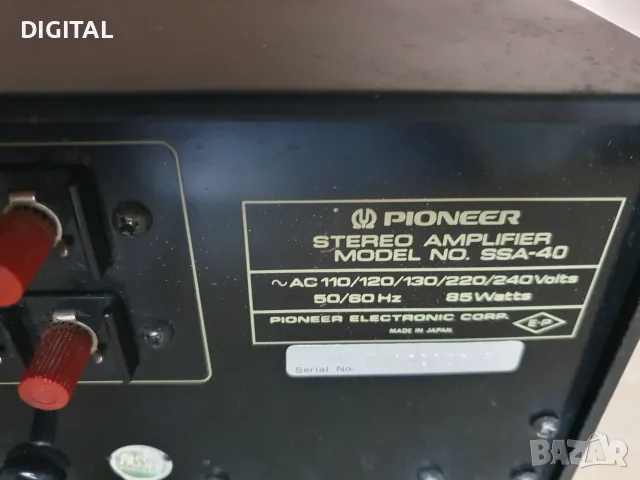 Усилвател PIONEER SSA-40, снимка 4 - Ресийвъри, усилватели, смесителни пултове - 55826014